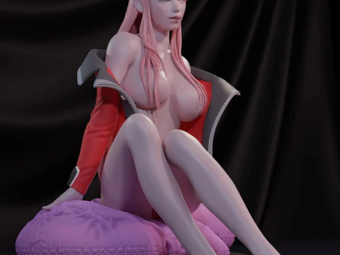 Zero Two Sitting 3D Print Model
