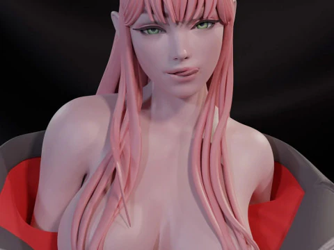 Zero Two Sitting 3D Print Model