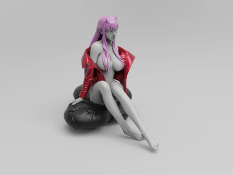 Zero Two Sitting Model Cetak 3D