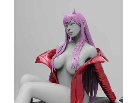 Zero Two Sitting 3D Print Model