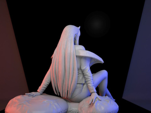 Zero Two Sitting Model Cetak 3D