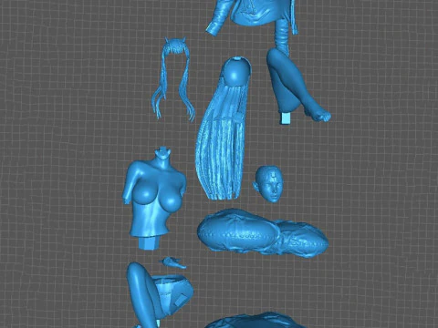 Zero Two Sitting 3D Print Model