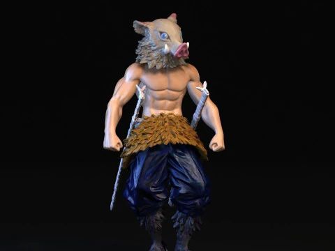 Inosuke Hashibira Demon Slayer 3D Print Model