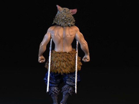 Inosuke Hashibira Demon Slayer 3D 프린트 모델