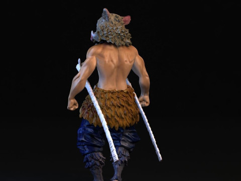Inosuke Hashibira Demon Slayer 3D 프린트 모델