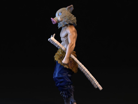 Inosuke Hashibira Demon Slayer 3D 프린트 모델