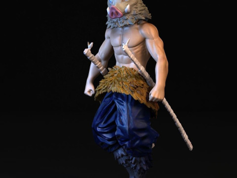 Inosuke Hashibira Demon Slayer 3D 프린트 모델