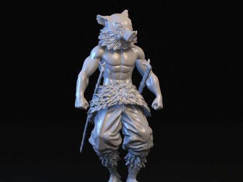 Inosuke Hashibira Demon Slayer 3D 프린트 모델