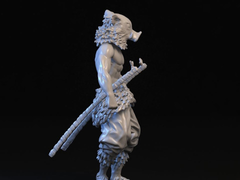Inosuke Hashibira Demon Slayer 3D 프린트 모델