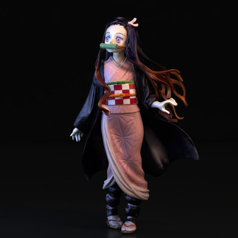 Nezuko Kamado Demon Slayer Modelo de Impressão 3D .c4d .max .obj .3ds .fbx .stl .blend