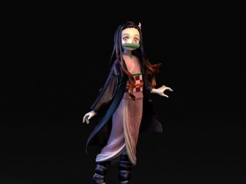 Nezuko Kamado Demon Slayer Modelo de Impressão 3D