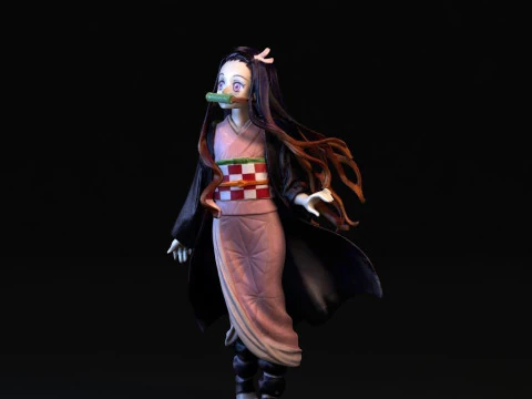 Nezuko Kamado Demon Slayer 3D Print Model