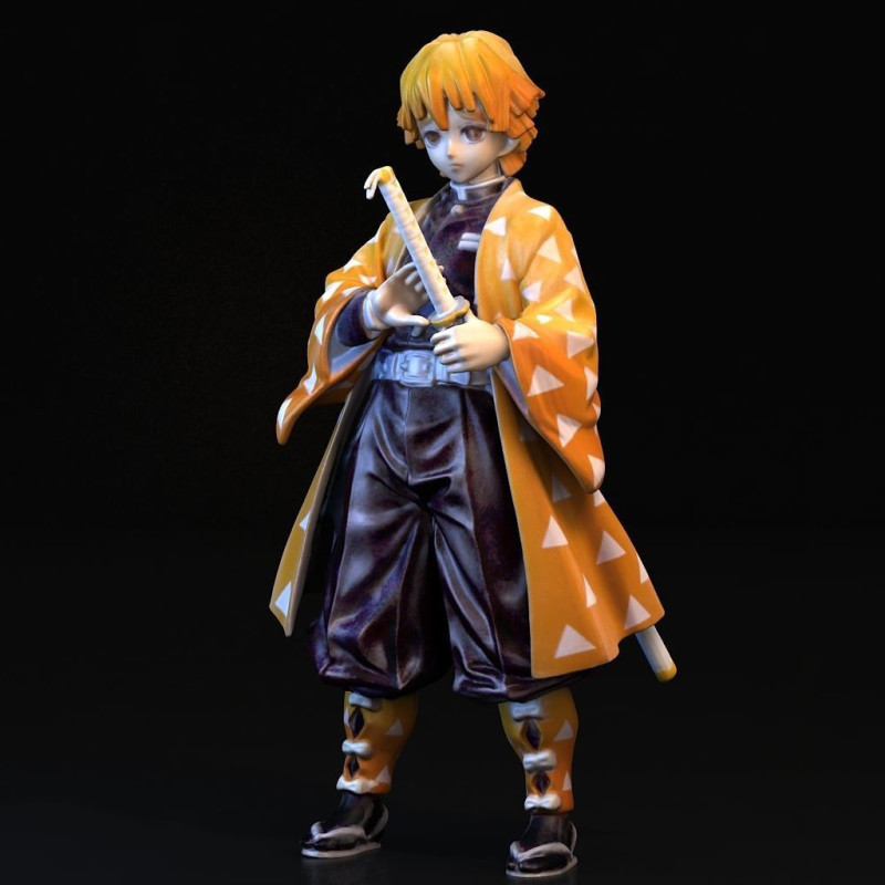 Zenitsu Agatsuma Demon Slayer Modèles 3D en vedette .c4d .max .obj .3ds .fbx .stl .blend
