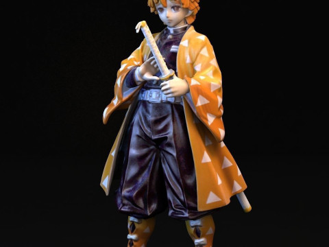 Zenitsu Agatsuma Demon Slayer 3D Print Model