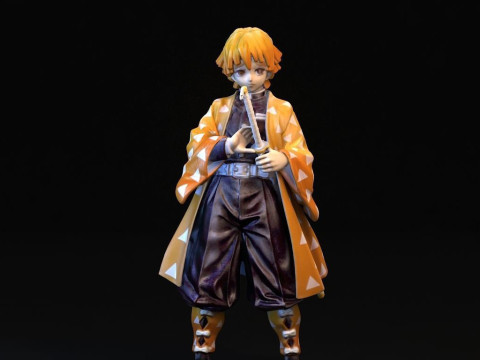 Zenitsu Agatsuma Demon Slayer Modèles 3D en vedette