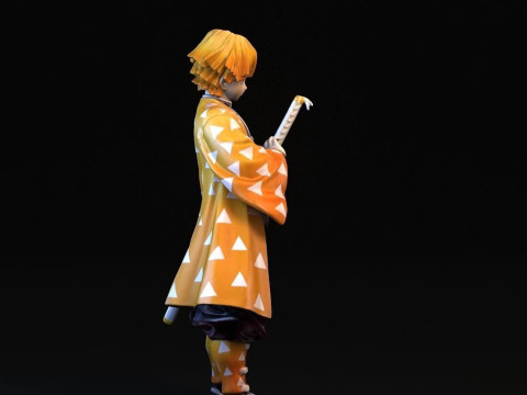 Zenitsu Agatsuma Demon Slayer Modèles 3D en vedette