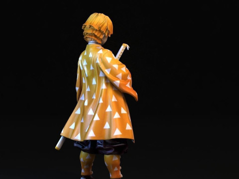 Zenitsu Agatsuma Demon Slayer Modèles 3D en vedette