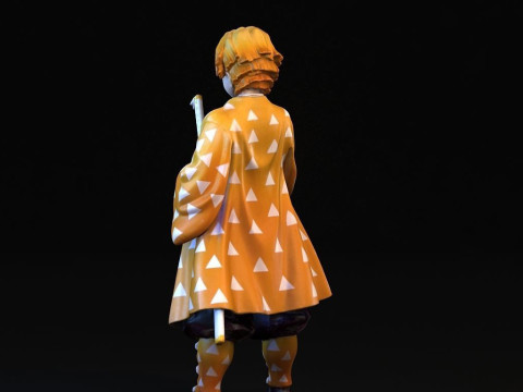 Zenitsu Agatsuma Demon Slayer Modèles 3D en vedette