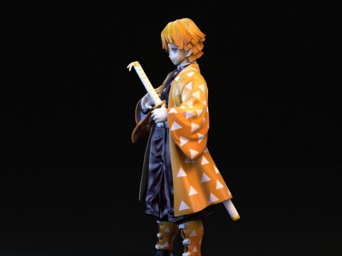 Zenitsu Agatsuma Demon Slayer Modèles 3D en vedette