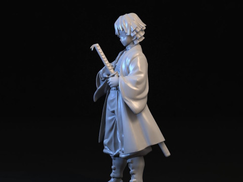 Zenitsu Agatsuma Demon Slayer Modèles 3D en vedette