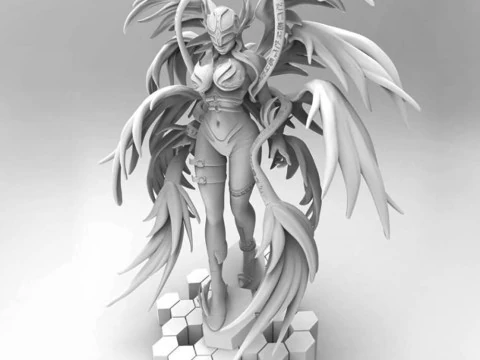 Angewomon Statue 3D Print Model