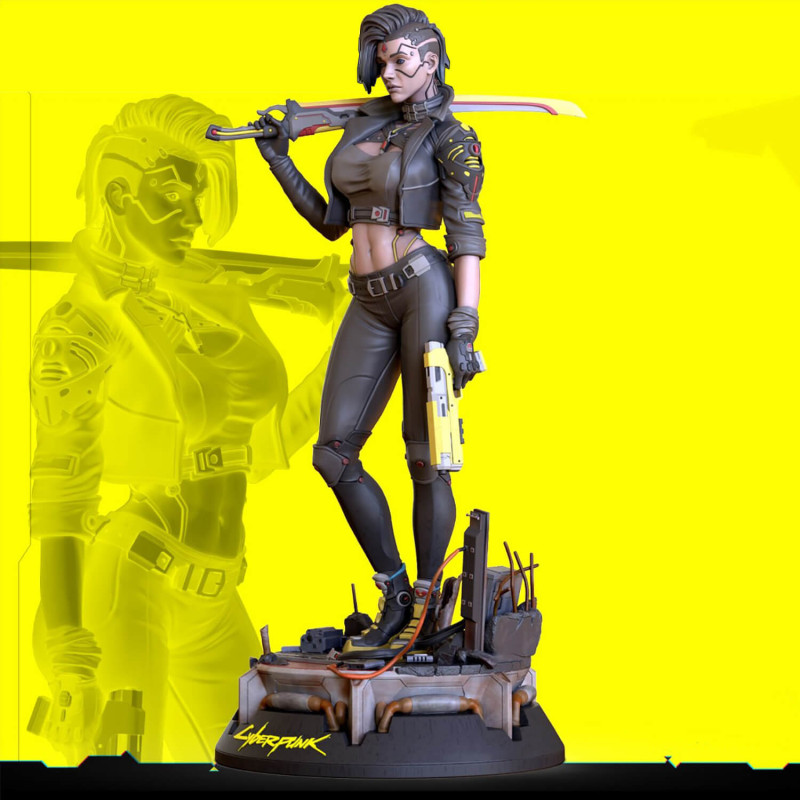 CyberPunk Waifu 3Dプリントモデル .c4d .max .obj .3ds .fbx .stl .blend 