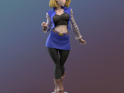 Android 18 Model Cetak 3D