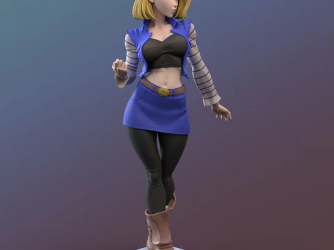 Android 18 3D Print Model