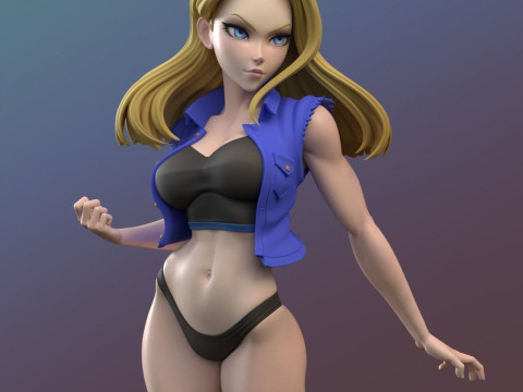 Android 18 Model Cetak 3D