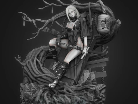 Android 18 Samurai Dragon Ball 3D Print Model