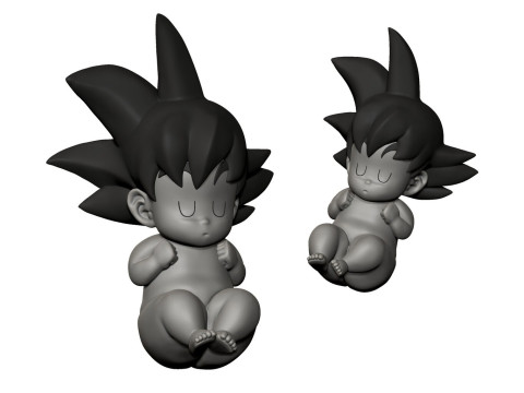 Baby Goku Figure 3D Print Model
