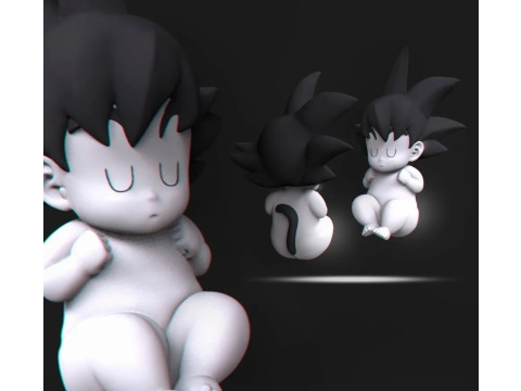 Baby Goku Figure 3D Print Model