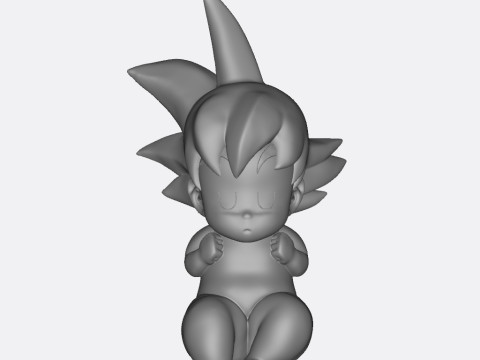 Baby Goku Figure 3D Print Model