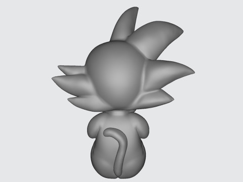 Baby Goku Figure 3D Print Model