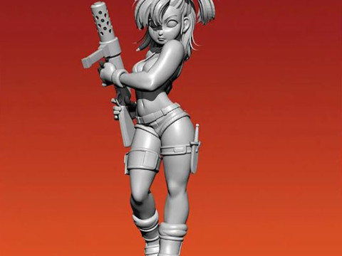 Bulma Figure 3D Druckmodell