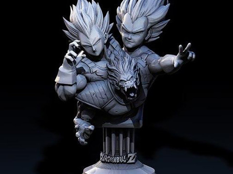 Vegeta Bust - Dragon Ball Z 3D प्रिंट मॉडल