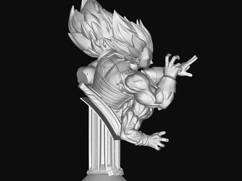 Vegeta Bust - Dragon Ball Z Model Cetak 3D