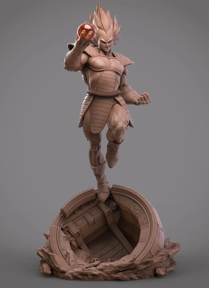 Vegeta Dragon Ball Z 3D Print Model .c4d .max .obj .3ds .fbx .stl .blend 