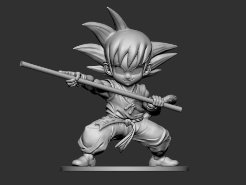 Child Son Goku Modello di stampa 3D