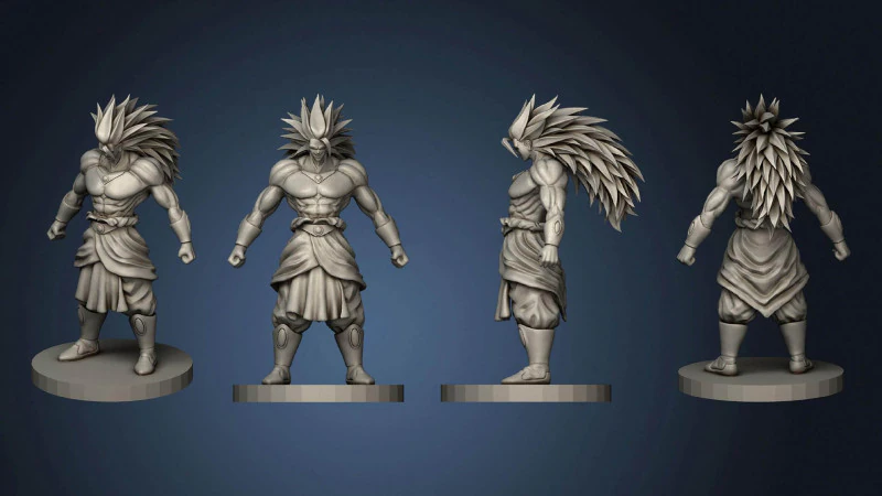 Broly - Dragon Ball Z 3D Print Model .c4d .max .obj .3ds .fbx .stl .blend