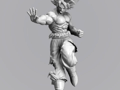 Goku Ultra Instinct 3D 3D Print Model
