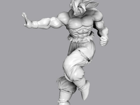 Goku Ultra Instinct 3D Modello di stampa 3D