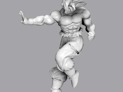 Goku Ultra Instinct 3D 3D Print Model