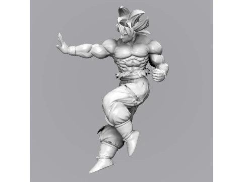 Goku Ultra Instinct 3D 3D Print Model