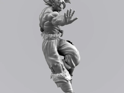 Goku Ultra Instinct 3D 3D Print Model
