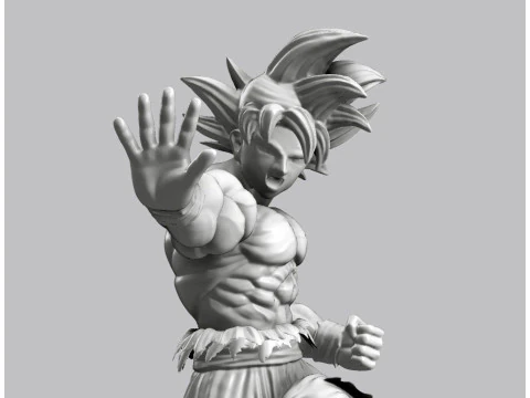 Goku Ultra Instinct 3D 3D Print Model