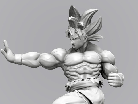 Goku Ultra Instinct 3D Modello di stampa 3D