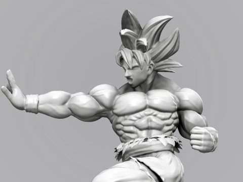Goku Ultra Instinct 3D 3D Print Model