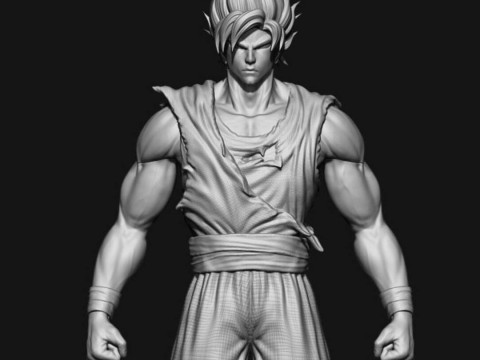 Goku Super Saiyan 3D 프린트 모델