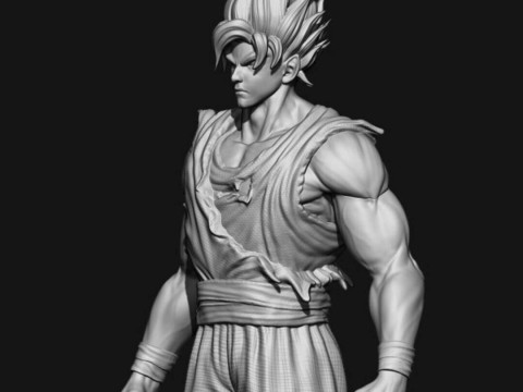 Goku Super Saiyan 3D 프린트 모델